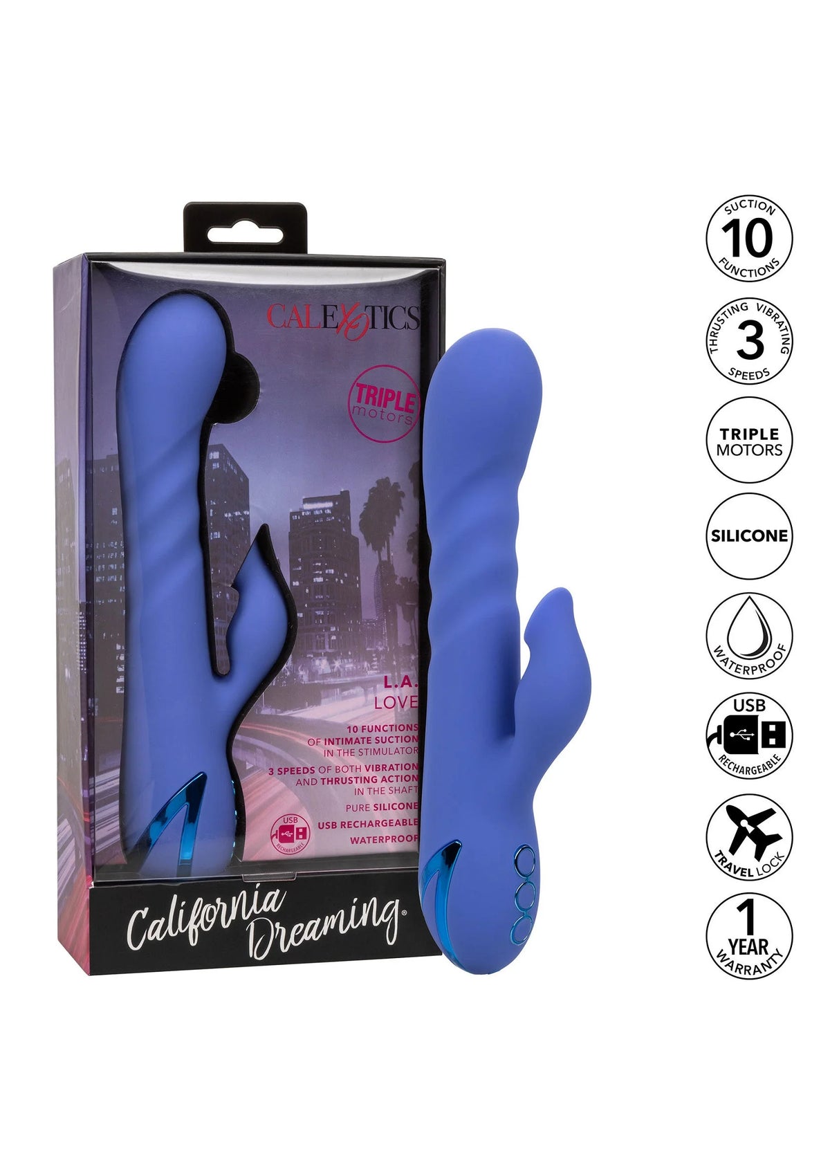 Bestel: California Dreaming L.A. Love by CalExotics - bij Happytoys.nl, happytoys.be, Happytoys.ae: erotische sex webshop | liever Happy dan Easy ⭐⭐⭐⭐⭐