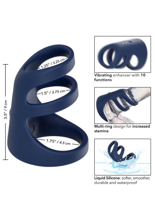 Bestel: Rechargeable Triple Cock Cage by CalExotics ViceRoy - bij Happytoys: de erotische sex webshop | liever Happy dan Easy ⭐⭐⭐⭐⭐