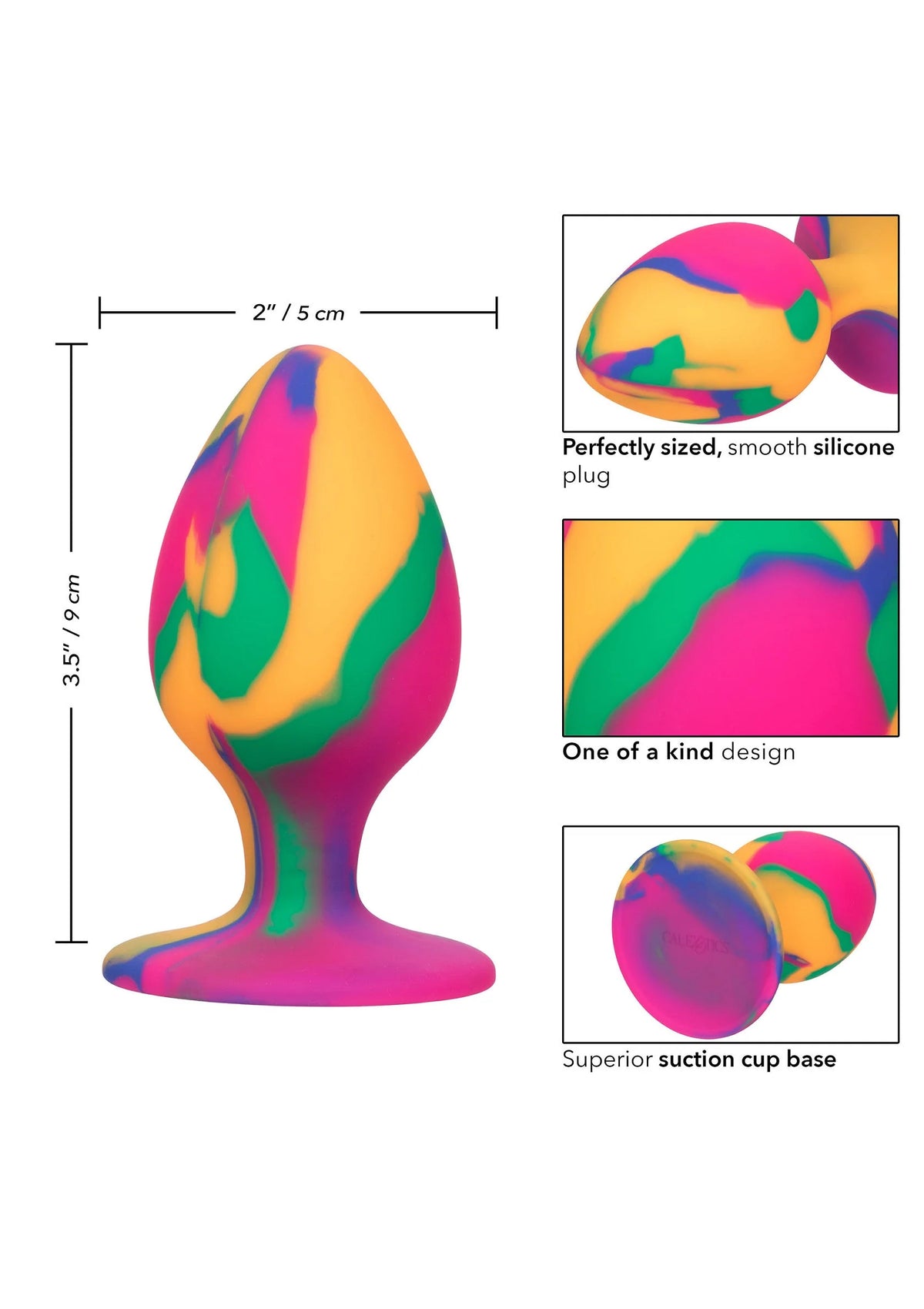 Bestel: Cheeky Large Tie - Dye Plug - bij Happytoys.nl, happytoys.be, Happytoys.ae: erotische sex webshop | liever Happy dan Easy ⭐⭐⭐⭐⭐