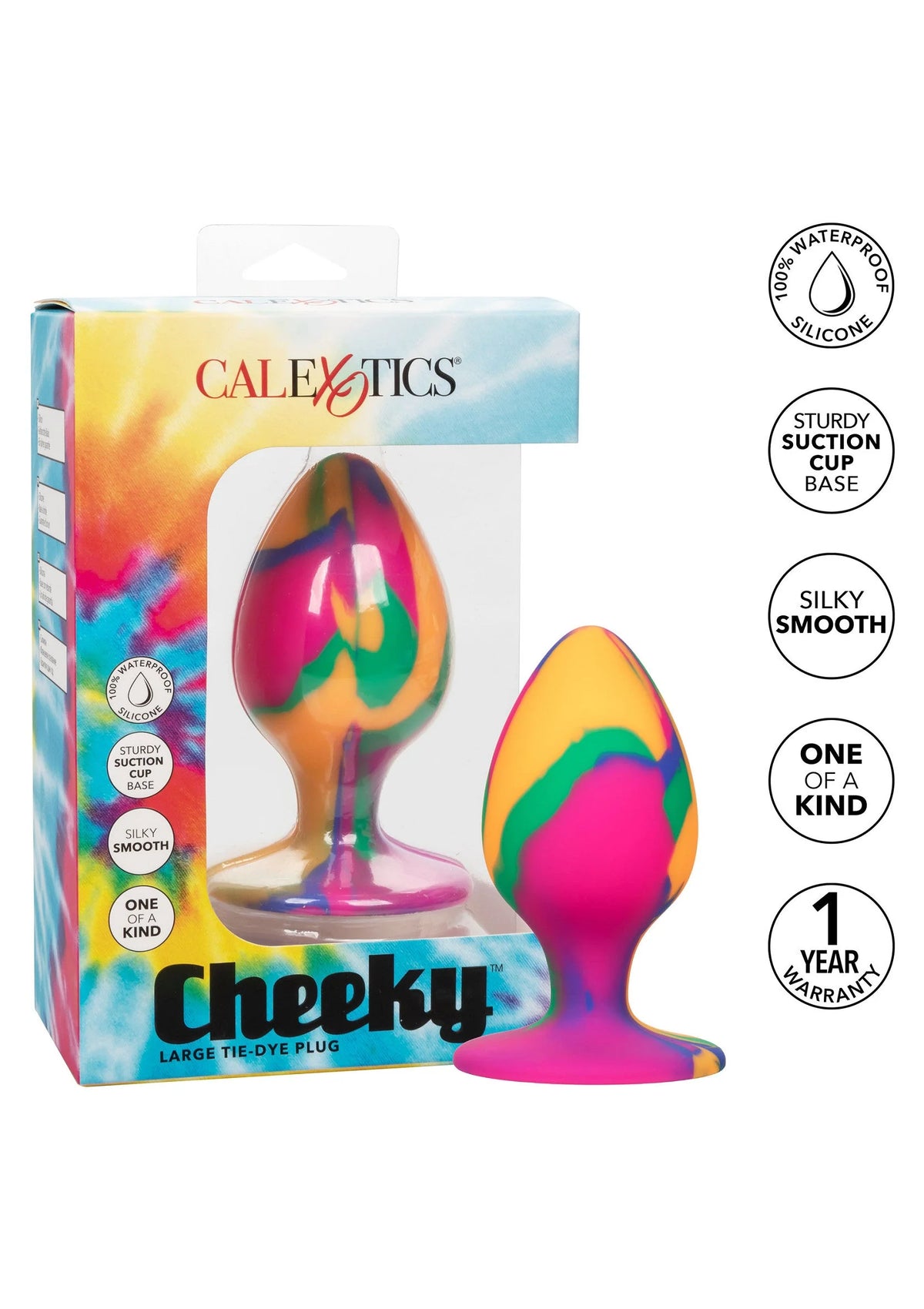 Bestel: Cheeky Large Tie - Dye Plug - bij Happytoys.nl, happytoys.be, Happytoys.ae: erotische sex webshop | liever Happy dan Easy ⭐⭐⭐⭐⭐