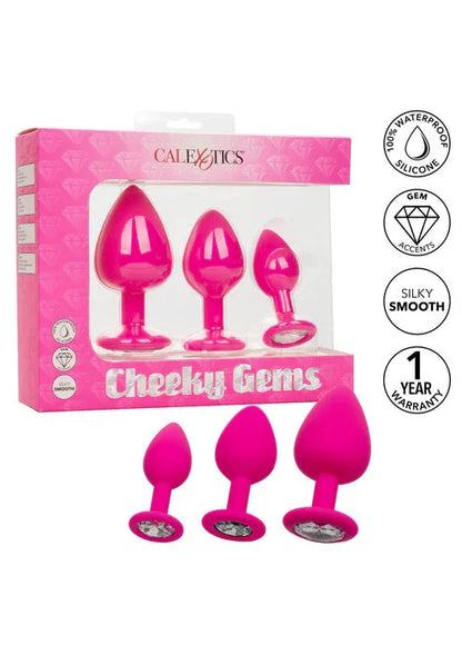 Cheeky Gems 3 pcs by CalExotics - Happytoys Sexshop: online sex shop for Feeling Happy & Easy 😊 - Discreet geleverd