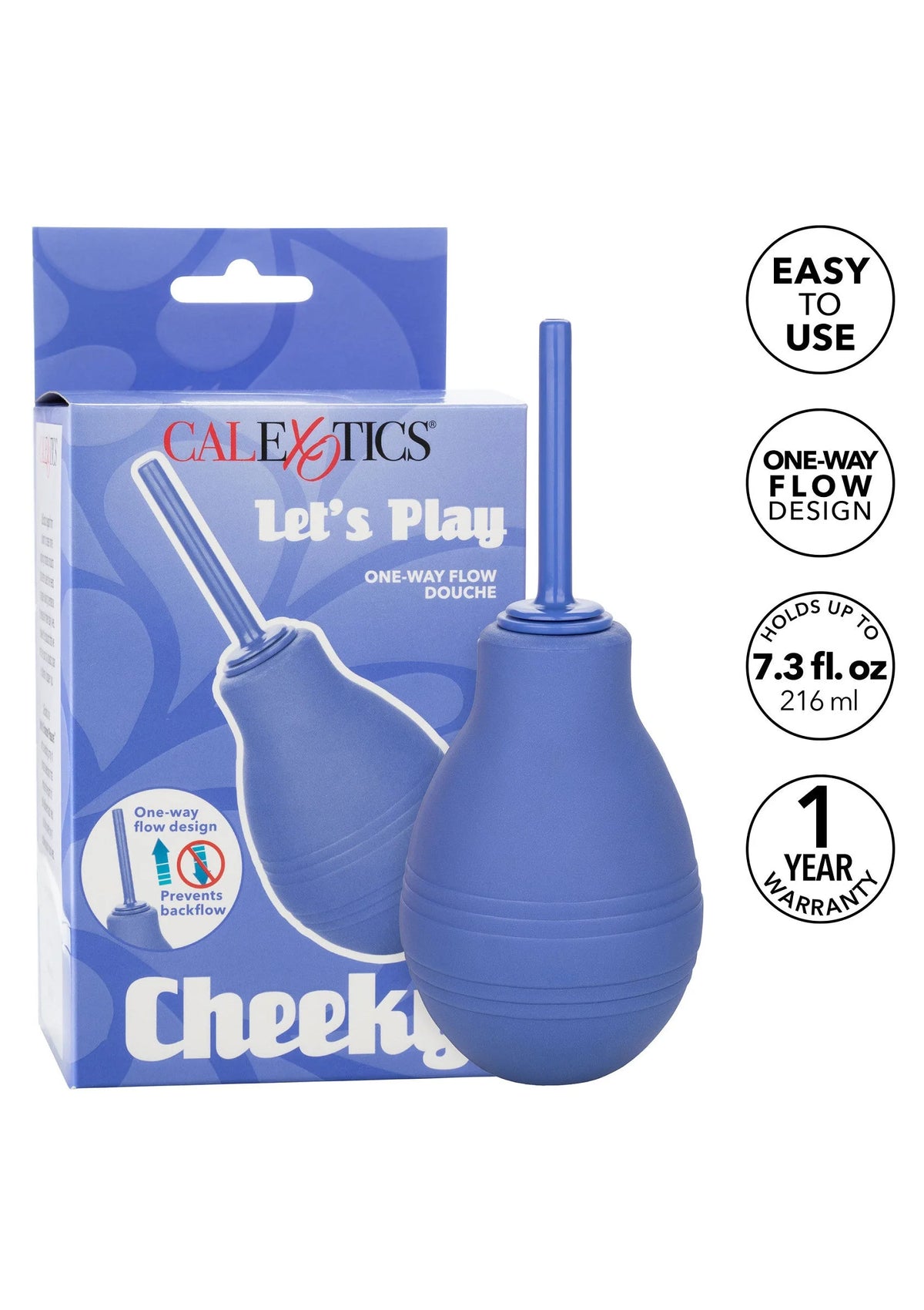 Bestel: Cheeky One - Way Flow Douche Pink by CalExotics - bij Happytoys.nl, happytoys.be, Happytoys.ae: erotische sex webshop | liever Happy dan Easy ⭐⭐⭐⭐⭐