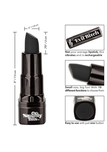 Bestel: Naughty Bits Evil Bitch Lipstick Vibrator by CalExotics - bij Happytoys.nl, happytoys.be, Happytoys.ae: erotische sex webshop | liever Happy dan Easy ⭐⭐⭐⭐⭐