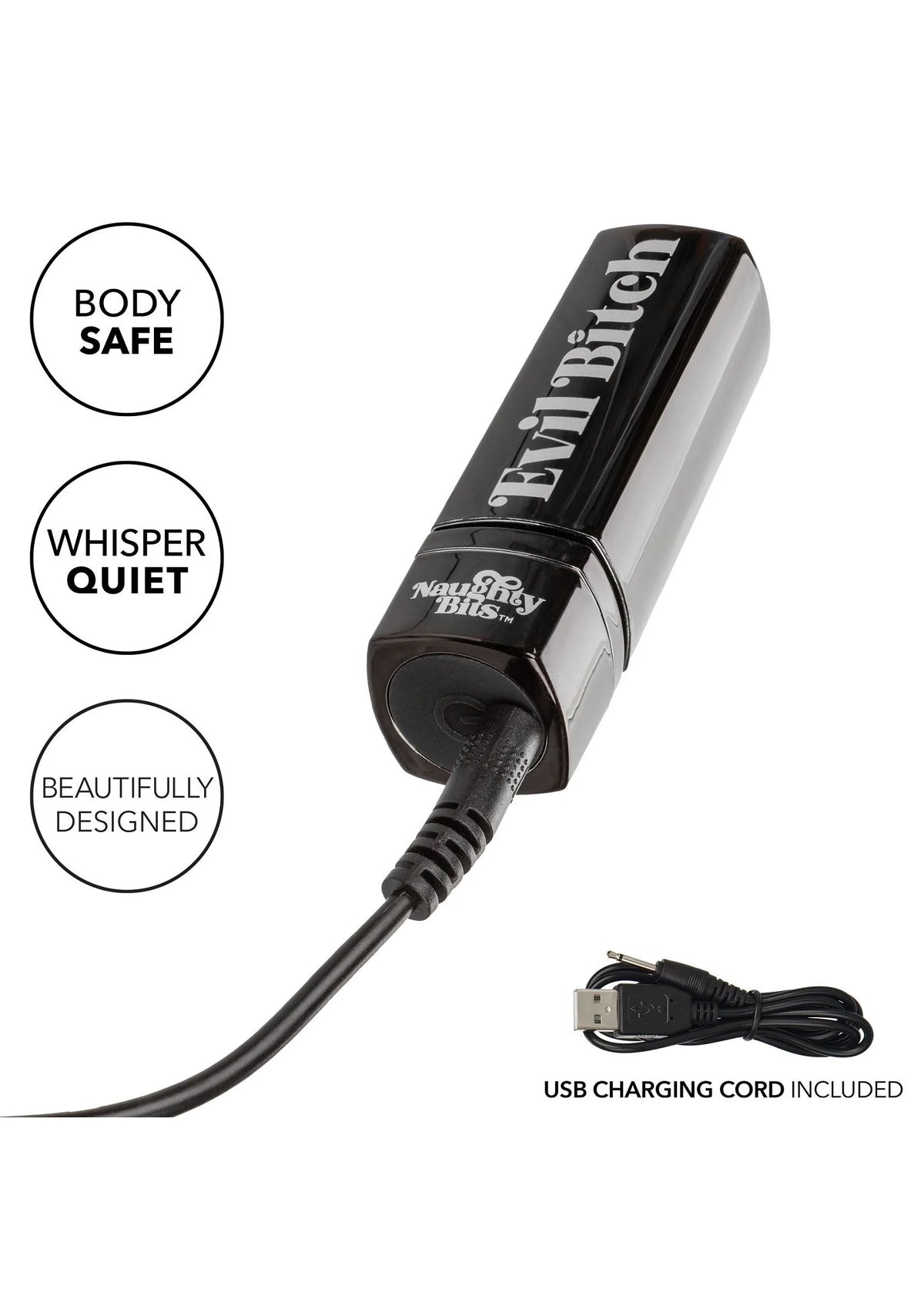 Bestel: Naughty Bits Evil Bitch Lipstick Vibrator by CalExotics - bij Happytoys.nl, happytoys.be, Happytoys.ae: erotische sex webshop | liever Happy dan Easy ⭐⭐⭐⭐⭐
