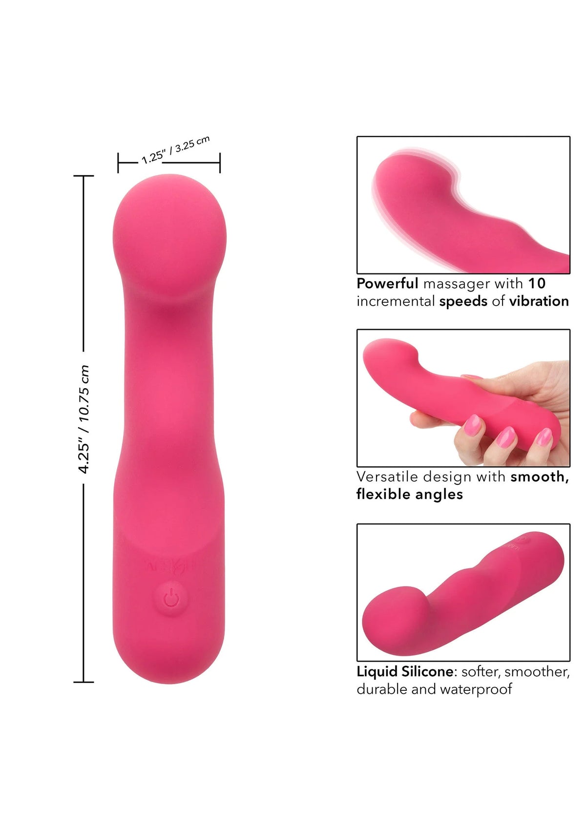 Bestel: Liquid Silicone Pixies Curvy vibrator by CalExotics - bij Happytoys.nl, happytoys.be, Happytoys.ae: erotische sex webshop | liever Happy dan Easy ⭐⭐⭐⭐⭐