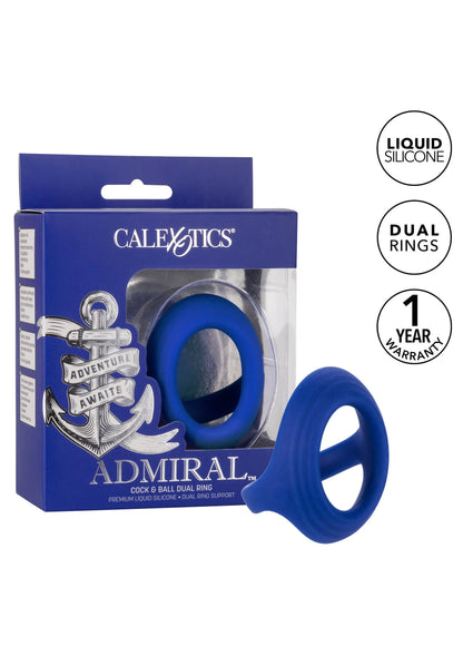 Bestel: Admiral Cock & Ball Dual Ring by CalExotics - bij Happytoys.nl, happytoys.be, Happytoys.ae: erotische sex webshop | liever Happy dan Easy ⭐⭐⭐⭐⭐