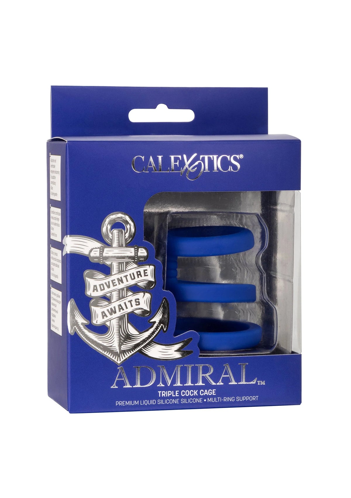 Bestel: CalExotics Admiral Triple Cock Cage - bij Happytoys.nl, happytoys.be, Happytoys.ae: erotische sex webshop | liever Happy dan Easy ⭐⭐⭐⭐⭐