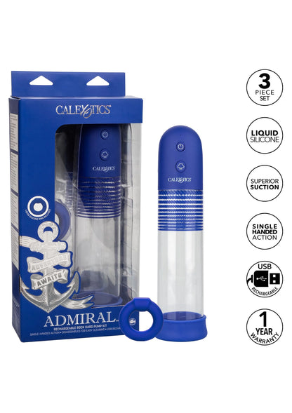 Bestel: Admiral Rechargeable Rock Hard Pump Kit by CalExotics - bij Happytoys.nl, happytoys.be, Happytoys.ae: erotische sex webshop | liever Happy dan Easy ⭐⭐⭐⭐⭐