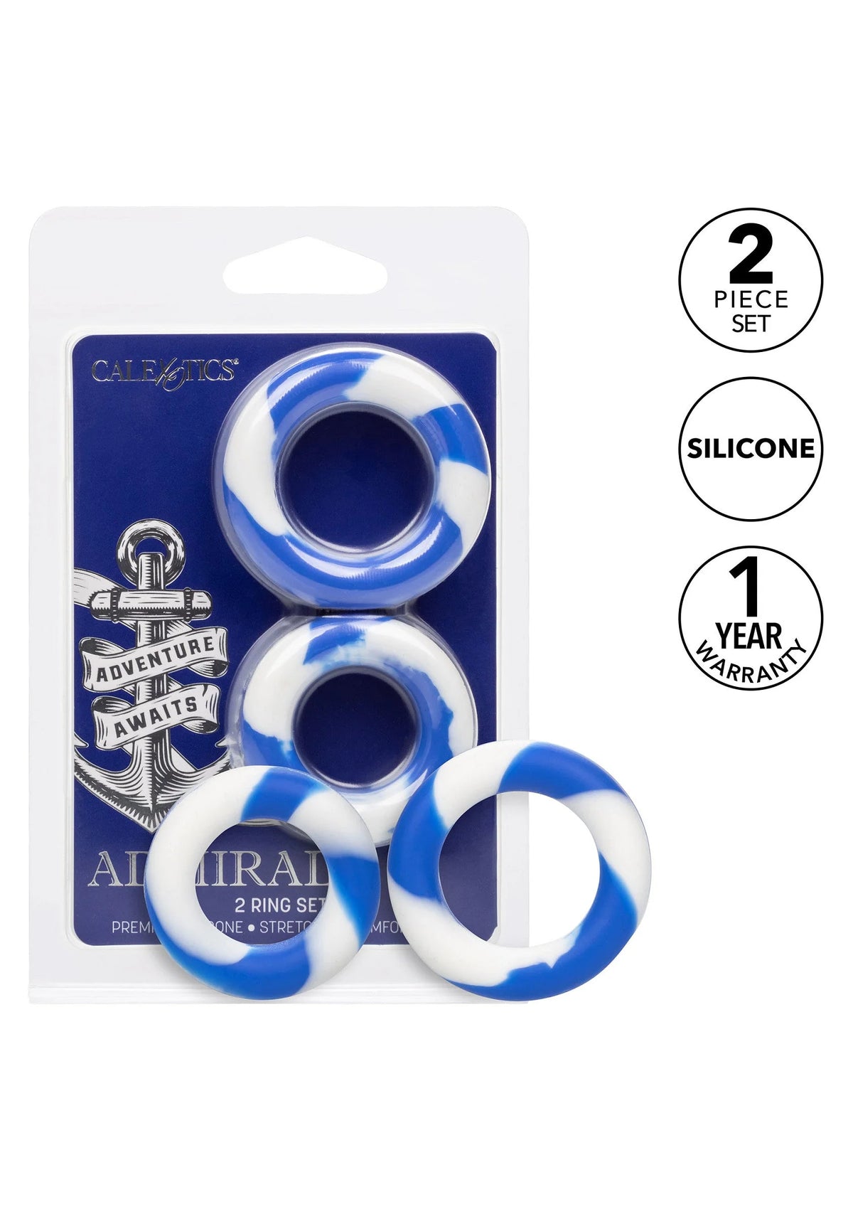 Bestel: Admiral 2 Ring Set by CalExotics - bij Happytoys: de erotische sex webshop | liever Happy dan Easy ⭐⭐⭐⭐⭐