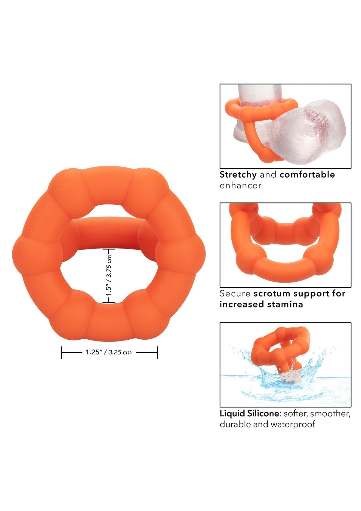 Bestel: Alpha Liquid Silicone All Star Ring by CalExotics - bij Happytoys.nl, happytoys.be, Happytoys.ae: erotische sex webshop | liever Happy dan Easy ⭐⭐⭐⭐⭐