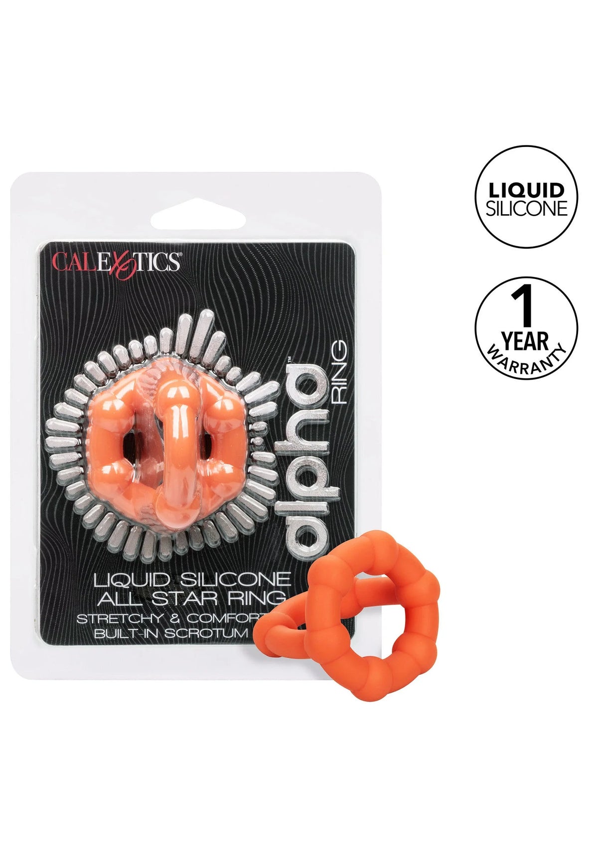 Bestel: Alpha Liquid Silicone All Star Ring by CalExotics - bij Happytoys.nl, happytoys.be, Happytoys.ae: erotische sex webshop | liever Happy dan Easy ⭐⭐⭐⭐⭐