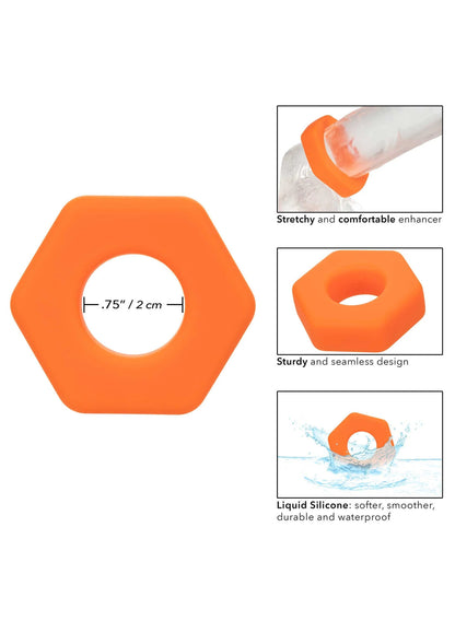 Bestel: Alpha Liquid Silicone Prolong Sexagon Ring by CalExotics - bij Happytoys.nl, happytoys.be, Happytoys.ae: erotische sex webshop | liever Happy dan Easy ⭐⭐⭐⭐⭐