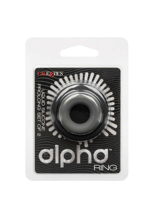 Bestel: Alpha Prolong Set Of 2 cockrings by CalExotics Alpha - bij Happytoys: de erotische sex webshop | liever Happy dan Easy ⭐⭐⭐⭐⭐