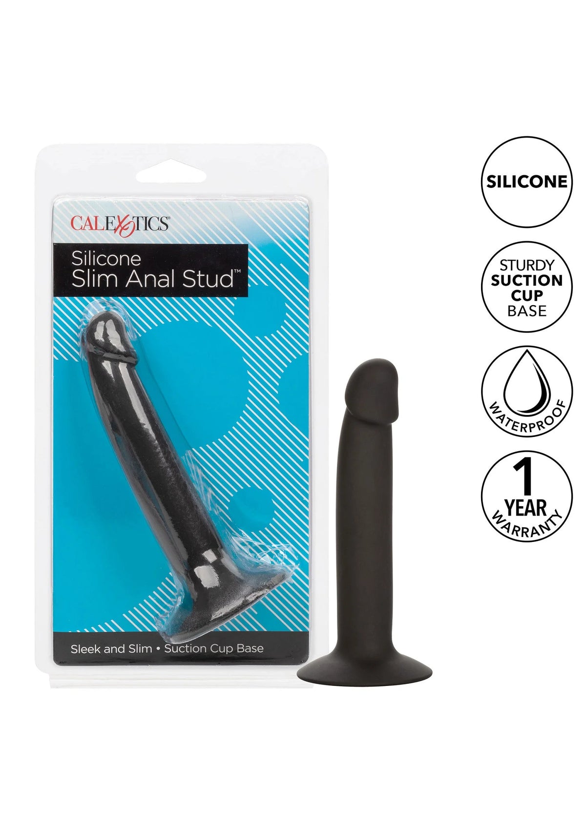 Bestel: Silicone Curved Anal Stud by CalExotics - bij Happytoys: de erotische sex webshop | liever Happy dan Easy ⭐⭐⭐⭐⭐
