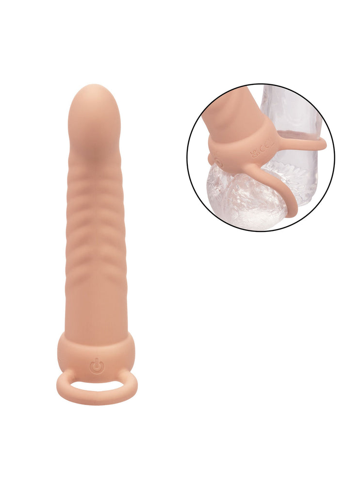 Bestel: Ribbed Dual Penetrator by CalExotics Performance Maxx - bij Happytoys: de erotische sex webshop | liever Happy dan Easy ⭐⭐⭐⭐⭐