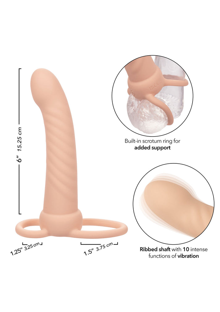 Bestel: Ribbed Dual Penetrator by CalExotics Performance Maxx - bij Happytoys: de erotische sex webshop | liever Happy dan Easy ⭐⭐⭐⭐⭐