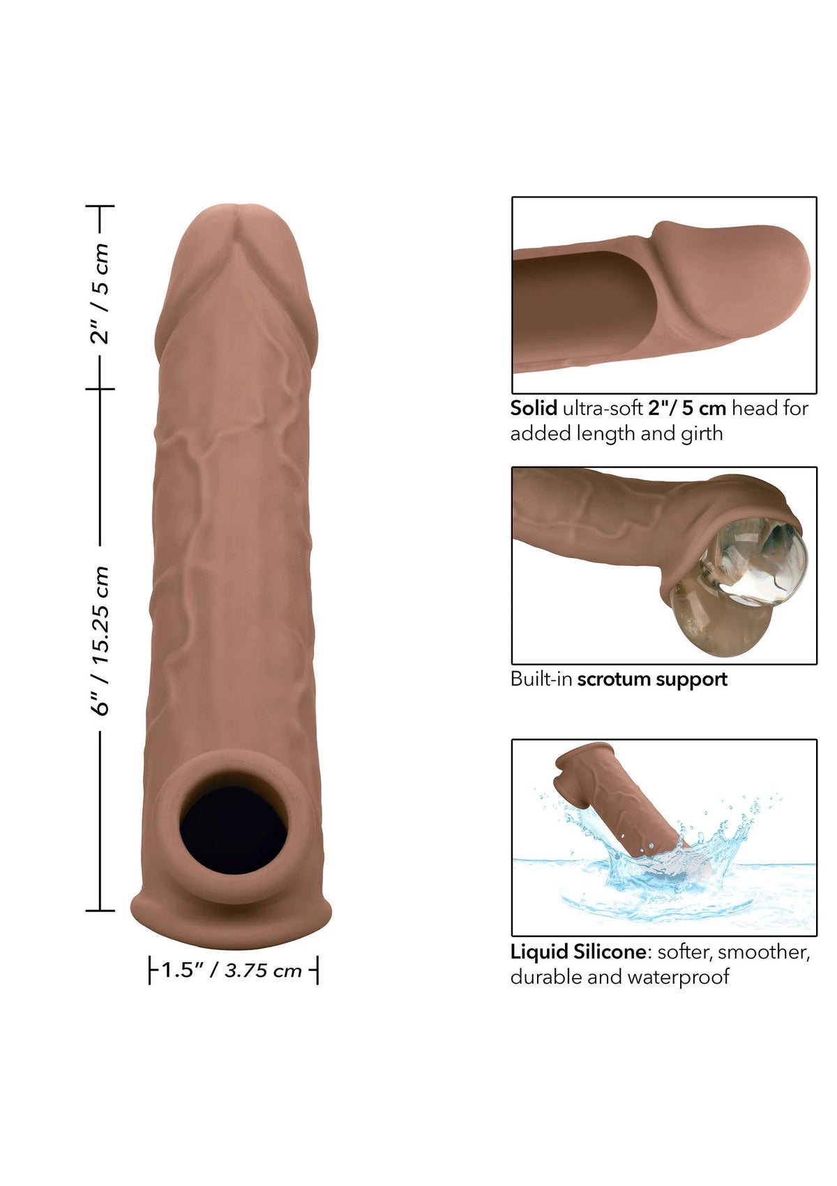 Bestel: Life - Like Extension 8 inch by CalExotics Performance Maxx - bij Happytoys: de erotische sex webshop | liever Happy dan Easy ⭐⭐⭐⭐⭐