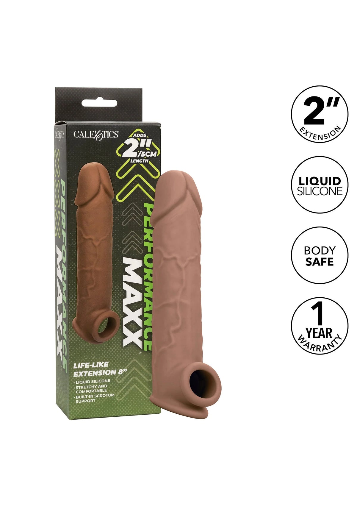 Bestel: Life - Like Extension 8 inch by CalExotics Performance Maxx - bij Happytoys: de erotische sex webshop | liever Happy dan Easy ⭐⭐⭐⭐⭐