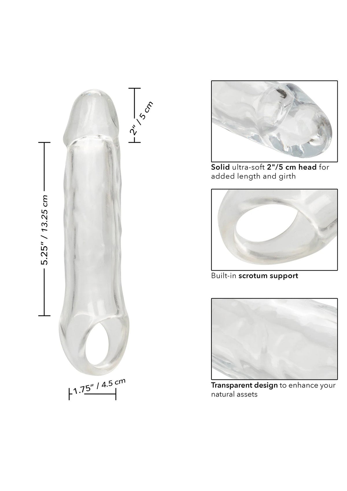 Bestel: Performance Maxx Clear Extension 7.5' by CalExotics - bij Happytoys: de erotische sex webshop | liever Happy dan Easy ⭐⭐⭐⭐⭐