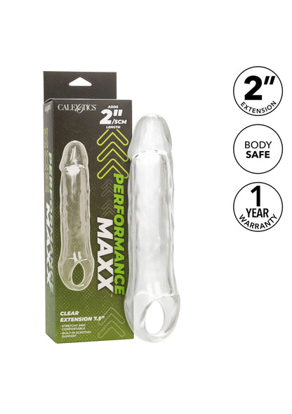 Bestel: Performance Maxx Clear Extension 7.5' by CalExotics - bij Happytoys: de erotische sex webshop | liever Happy dan Easy ⭐⭐⭐⭐⭐