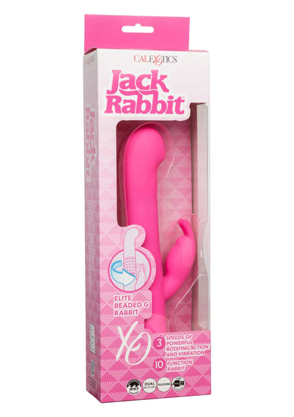 Bestel: Jack Rabbit Elite Beaded G Rabbit by CalExotics - bij Happytoys: de erotische sex webshop | liever Happy dan Easy ⭐⭐⭐⭐⭐