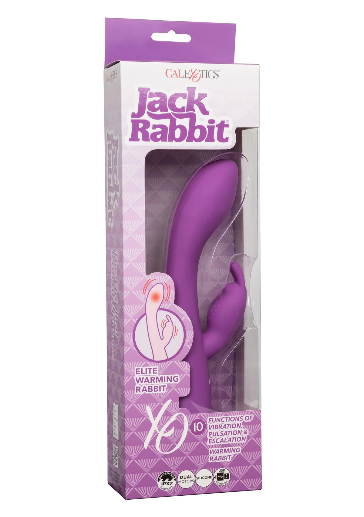 Bestel: Jack Rabbit Elite Warming Rabbit vibrator by CalExotics - bij Happytoys: de erotische sex webshop | liever Happy dan Easy ⭐⭐⭐⭐⭐