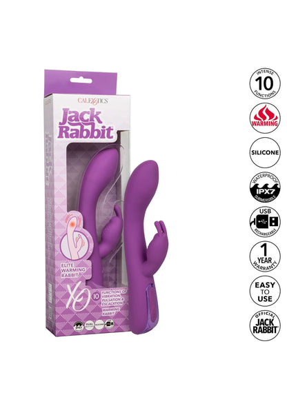 Bestel: Jack Rabbit Elite Warming Rabbit vibrator by CalExotics - bij Happytoys: de erotische sex webshop | liever Happy dan Easy ⭐⭐⭐⭐⭐