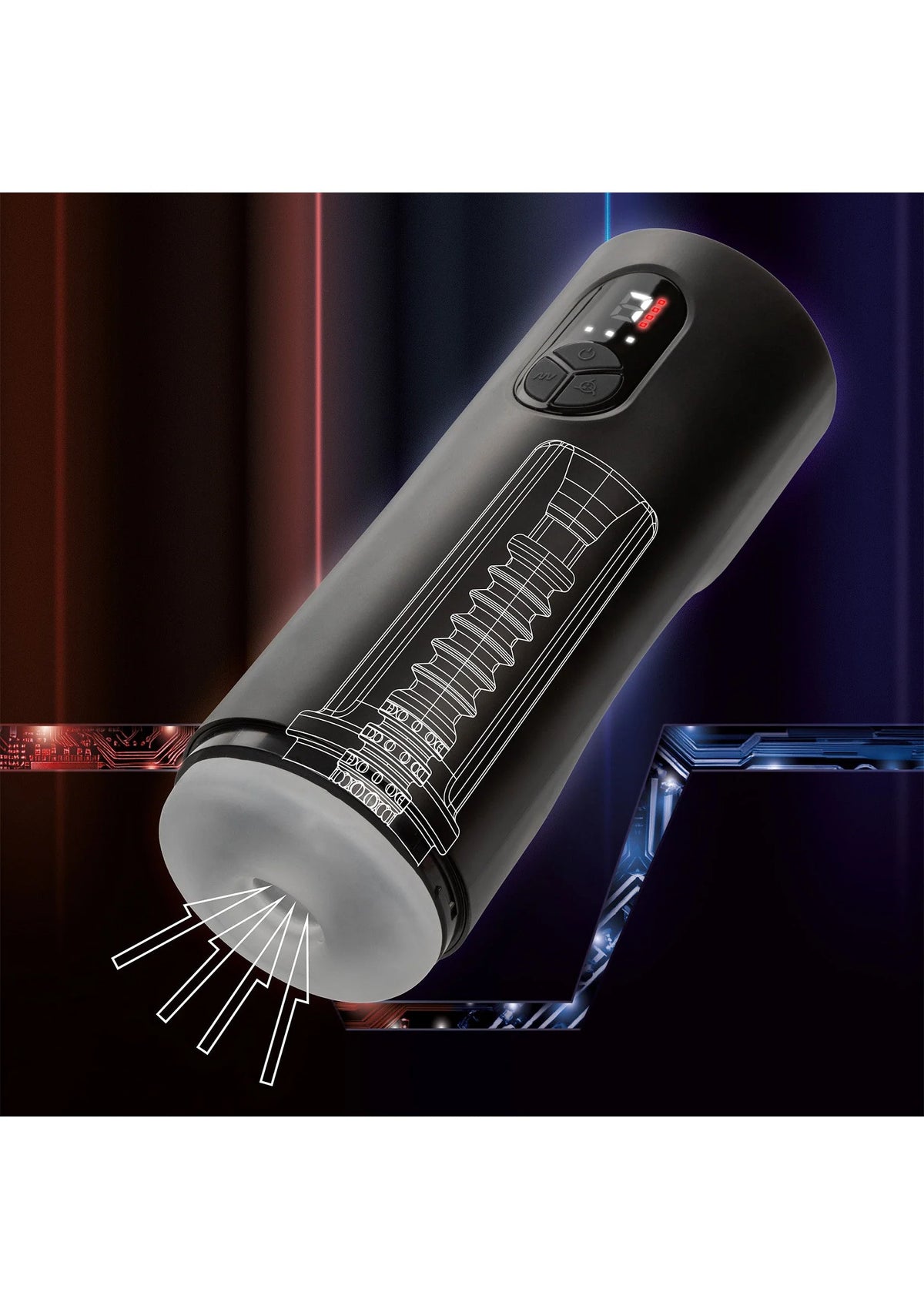 Bestel: Bionic Sucking and Vibrating Masturbator by CalExotics - bij Happytoys.nl, happytoys.be, Happytoys.ae: erotische sex webshop | liever Happy dan Easy ⭐⭐⭐⭐⭐