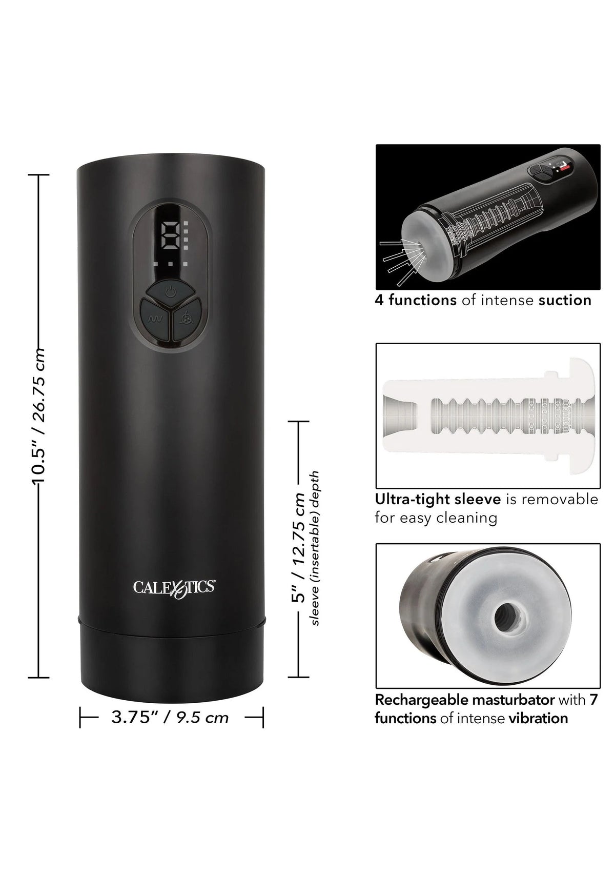 Bestel: Bionic Sucking and Vibrating Masturbator by CalExotics - bij Happytoys.nl, happytoys.be, Happytoys.ae: erotische sex webshop | liever Happy dan Easy ⭐⭐⭐⭐⭐