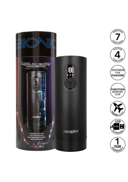 Bestel: Bionic Sucking and Vibrating Masturbator by CalExotics - bij Happytoys.nl, happytoys.be, Happytoys.ae: erotische sex webshop | liever Happy dan Easy ⭐⭐⭐⭐⭐
