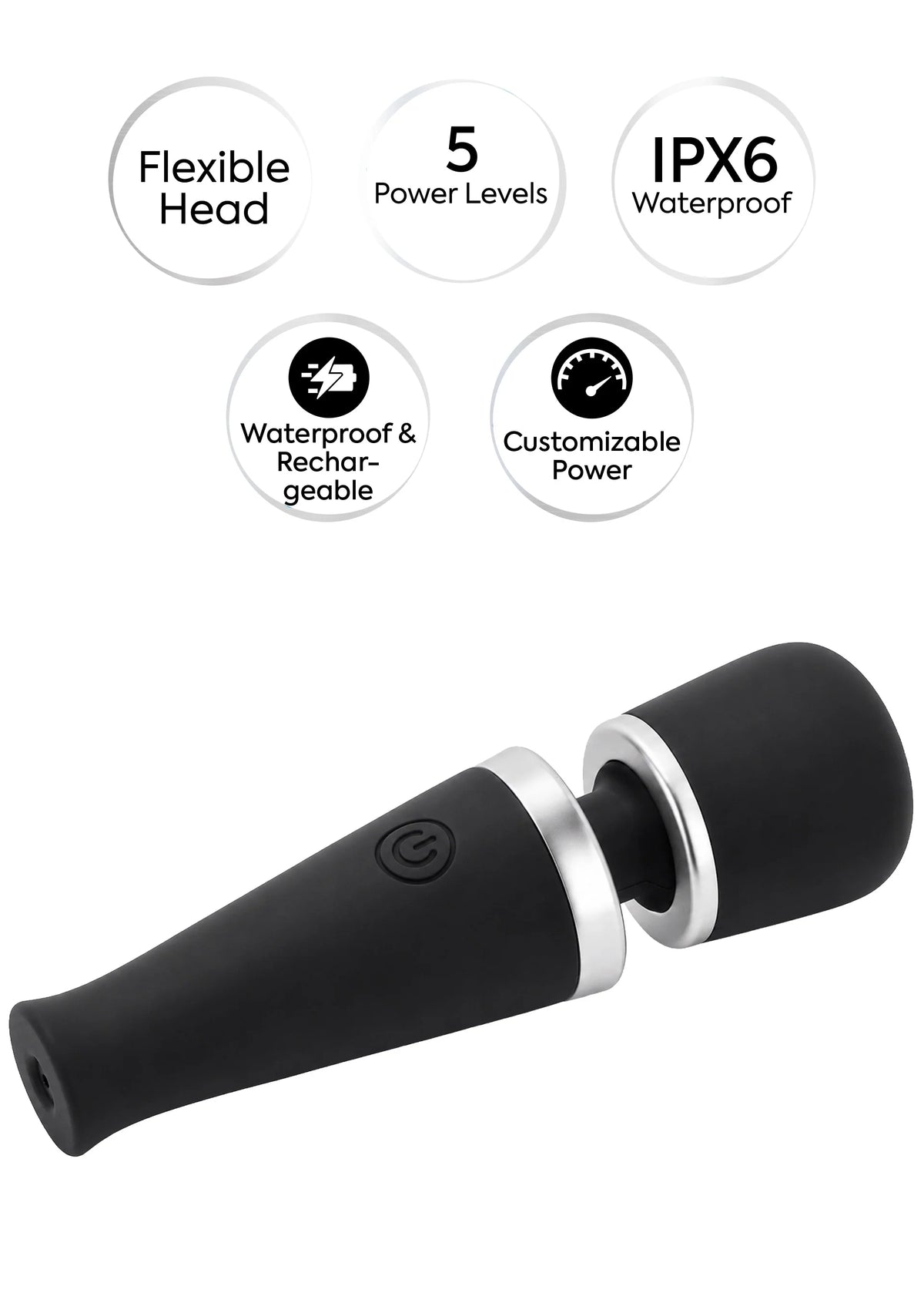 Bestel: Travel Wand Massager by Caresse - bij Happytoys: de erotische sex webshop | liever Happy dan Easy ⭐⭐⭐⭐⭐
