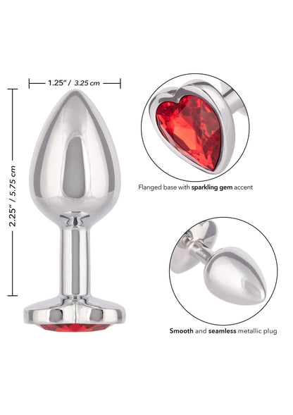 Bestel: Jewel Small Ruby Heart Plug by CalExotics - bij Happytoys.nl, happytoys.be, Happytoys.ae: erotische sex webshop | liever Happy dan Easy ⭐⭐⭐⭐⭐