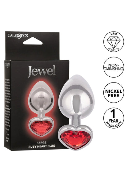 Bestel: Jewel Large Ruby Heart Plug butplug by CalExotics - bij Happytoys.nl, happytoys.be, Happytoys.ae: erotische sex webshop | liever Happy dan Easy ⭐⭐⭐⭐⭐