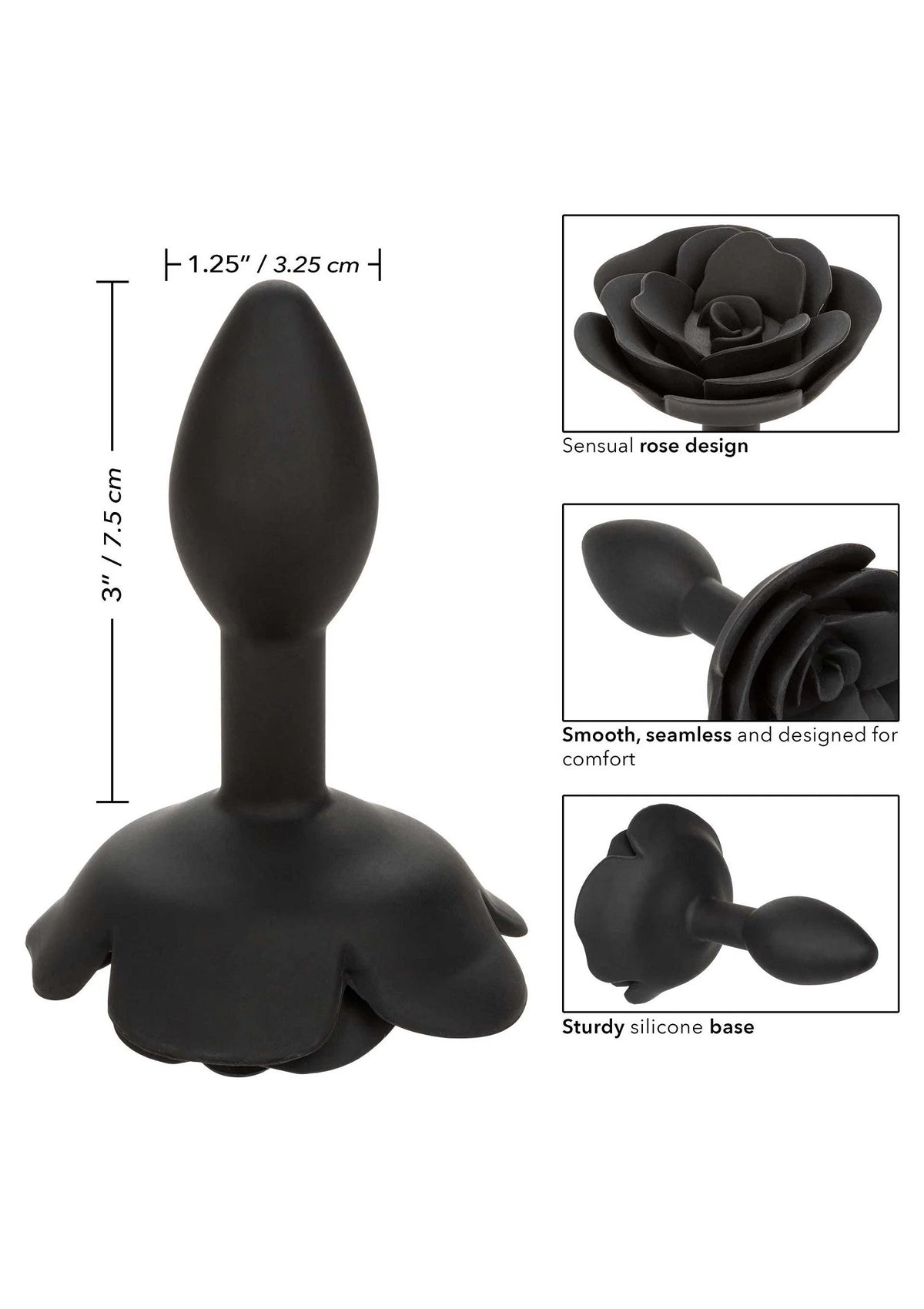 Bestel: Forbidden Small Rose Anal Plug by CalExotics - bij Happytoys.nl, happytoys.be, Happytoys.ae: erotische sex webshop | liever Happy dan Easy ⭐⭐⭐⭐⭐