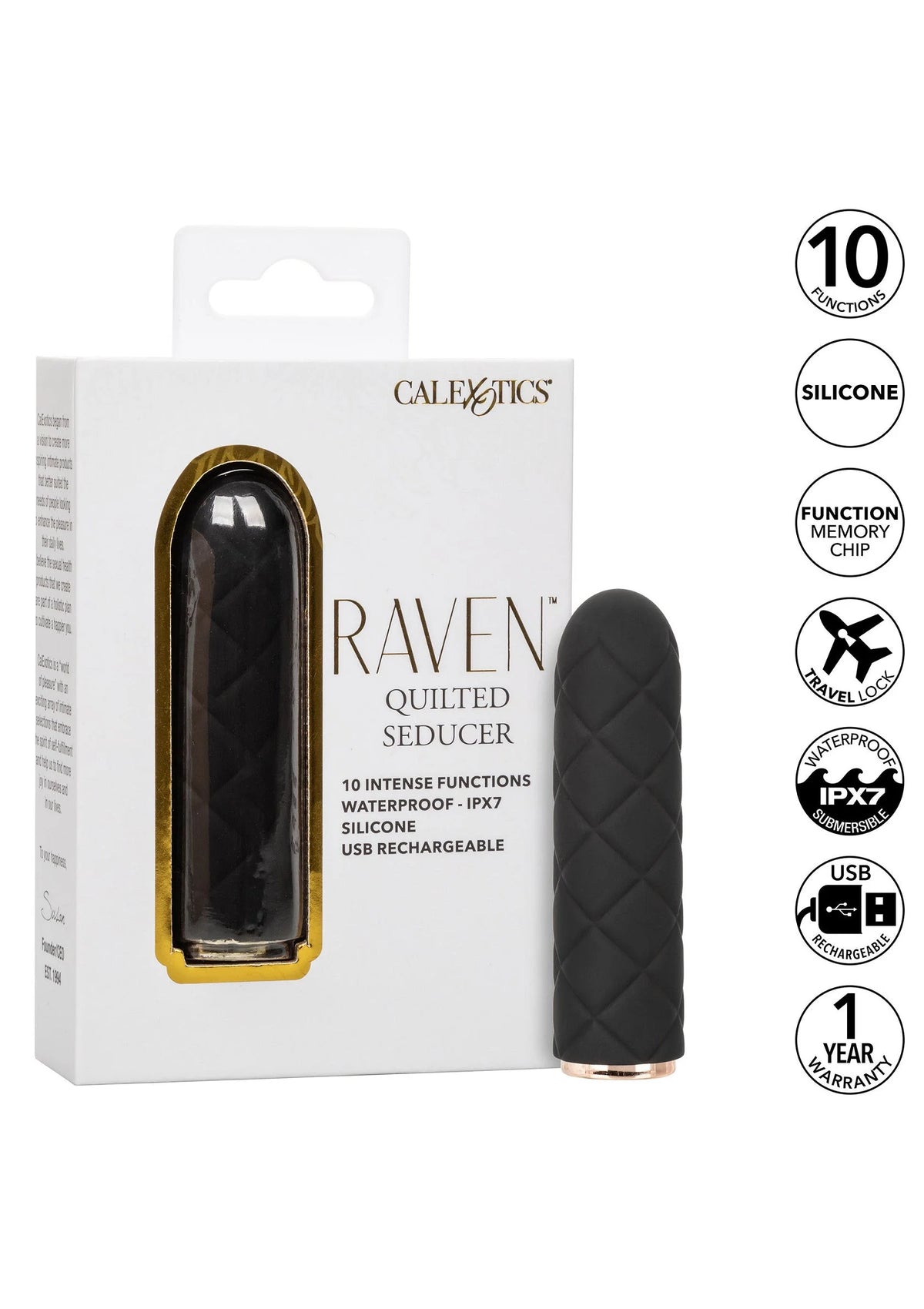 Bestel: Raven Quilted Seducer by CalExotics - bij Happytoys.nl, happytoys.be, Happytoys.ae: erotische sex webshop | liever Happy dan Easy ⭐⭐⭐⭐⭐