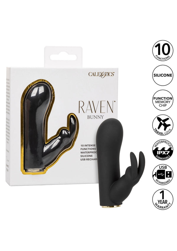 Bestel: Raven Bunny vibrator by CalExotics Raven - bij Happytoys.nl, happytoys.be, Happytoys.ae: erotische sex webshop | liever Happy dan Easy ⭐⭐⭐⭐⭐