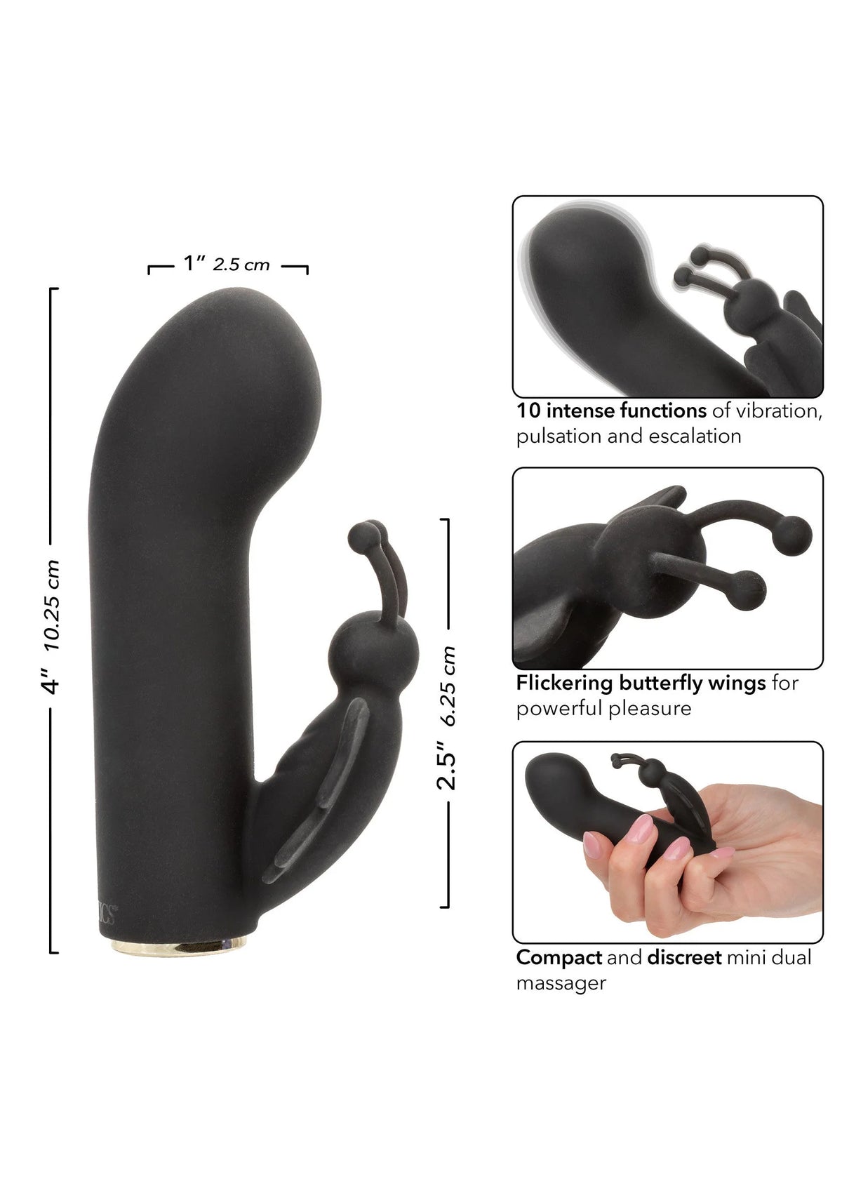 Bestel: Raven Butterfly vibrator by CalExotics - bij Happytoys: de erotische sex webshop | liever Happy dan Easy ⭐⭐⭐⭐⭐