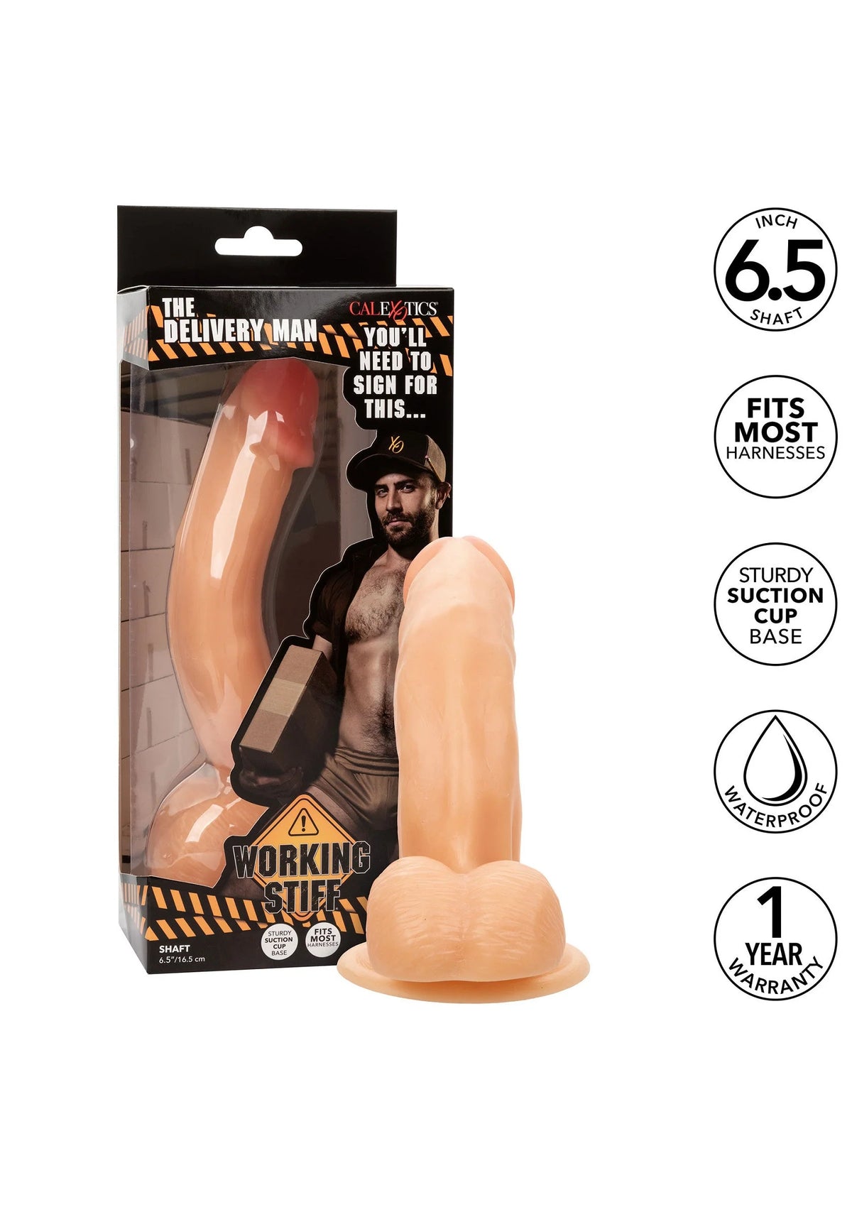 Bestel: Working Stiff The Delivery Man by CalExotics - bij Happytoys.nl, happytoys.be, Happytoys.ae: erotische sex webshop | liever Happy dan Easy ⭐⭐⭐⭐⭐
