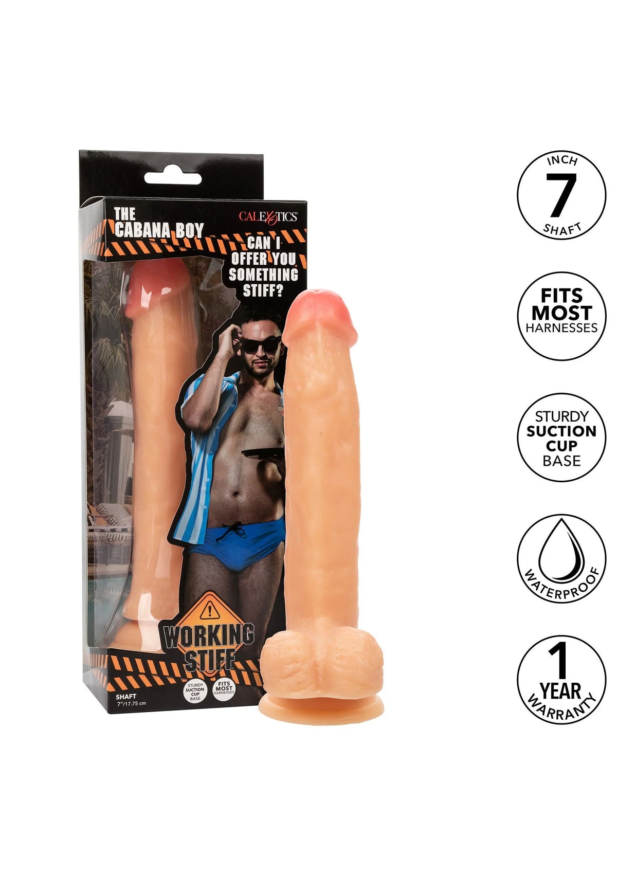 Bestel: Working Stiff The Cabana Boy by CalExotics - bij Happytoys.nl, happytoys.be, Happytoys.ae: erotische sex webshop | liever Happy dan Easy ⭐⭐⭐⭐⭐