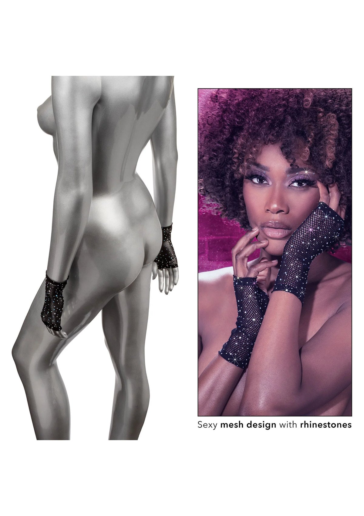 Bestel: Radiance Fingerless Gloves by CalExotics - bij Happytoys.nl, happytoys.be, Happytoys.ae: erotische sex webshop | liever Happy dan Easy ⭐⭐⭐⭐⭐