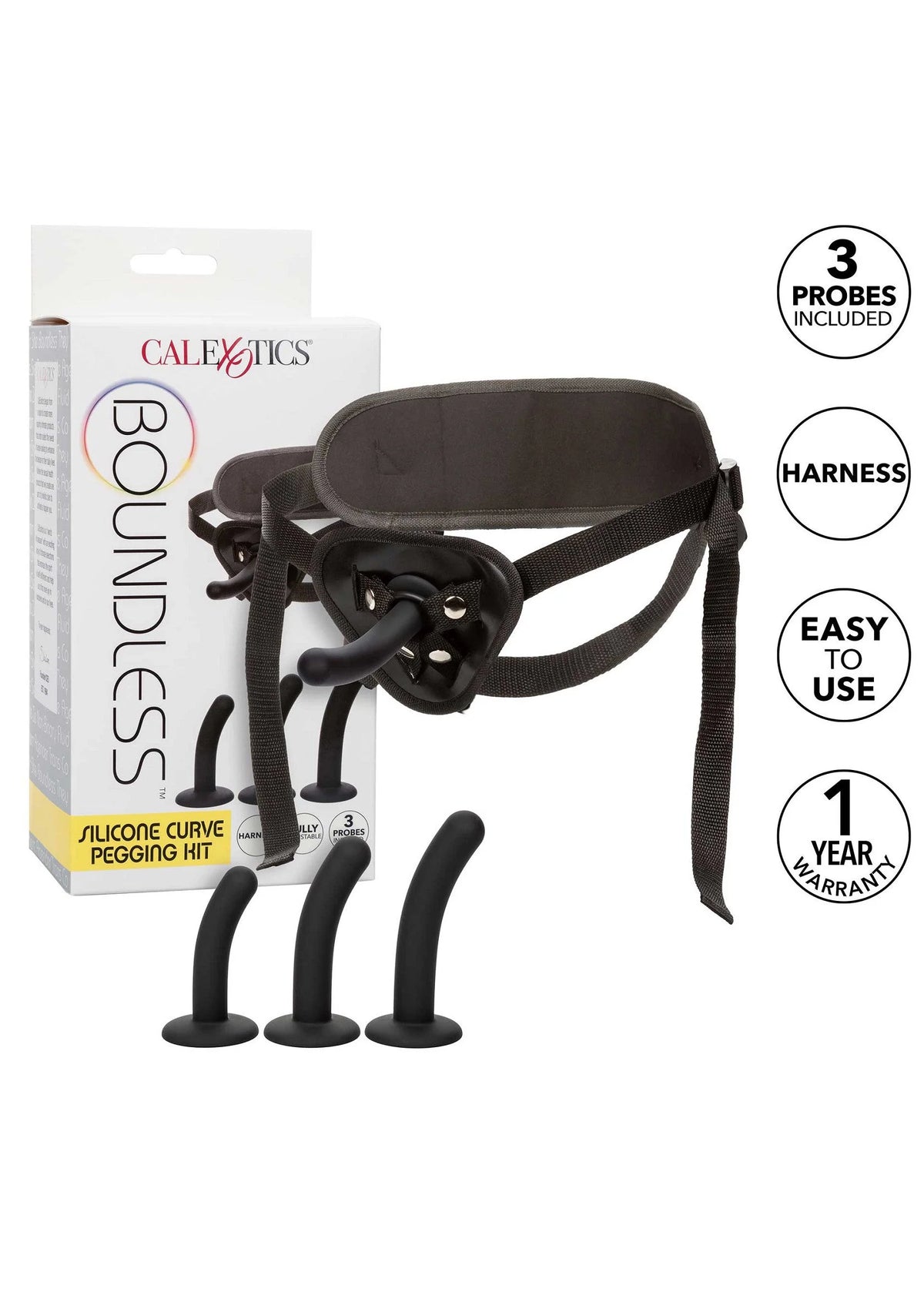 Bestel: Boundless Silicone Curve Pegging Kit by CalExotics - bij Happytoys.nl, happytoys.be, Happytoys.ae: erotische sex webshop | liever Happy dan Easy ⭐⭐⭐⭐⭐