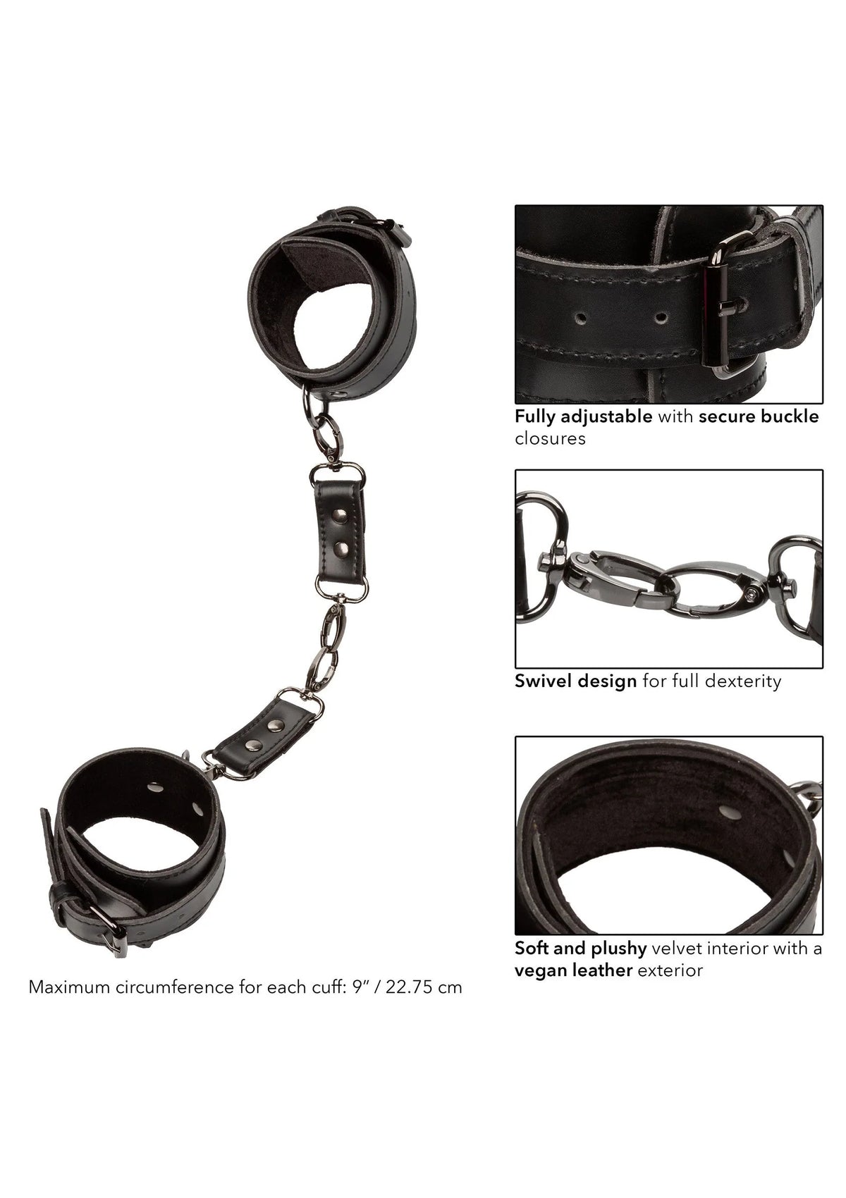 Bestel: Euphoria Collection Hand Cuffs by CalExotics - bij Happytoys.nl, happytoys.be, Happytoys.ae: erotische sex webshop | liever Happy dan Easy ⭐⭐⭐⭐⭐