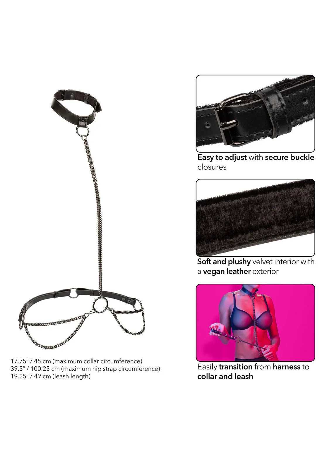 Chain Halter & Collar by CalExotics - Happytoys Sexshop: online sex shop for Feeling Happy & Easy 😊 - Discreet geleverd