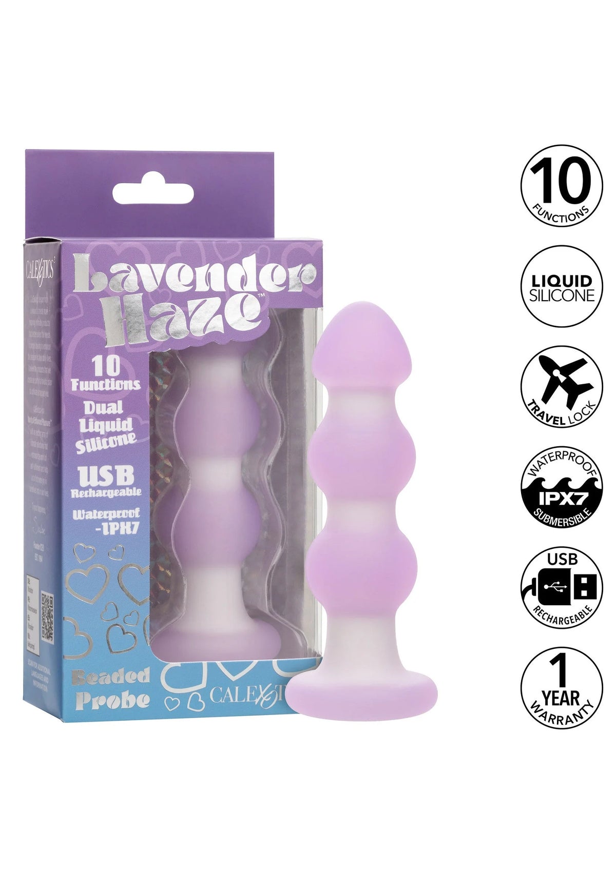 Bestel: Lavender Haze Beaded Probe by CalExotics - bij Happytoys: de erotische sex webshop | liever Happy dan Easy ⭐⭐⭐⭐⭐