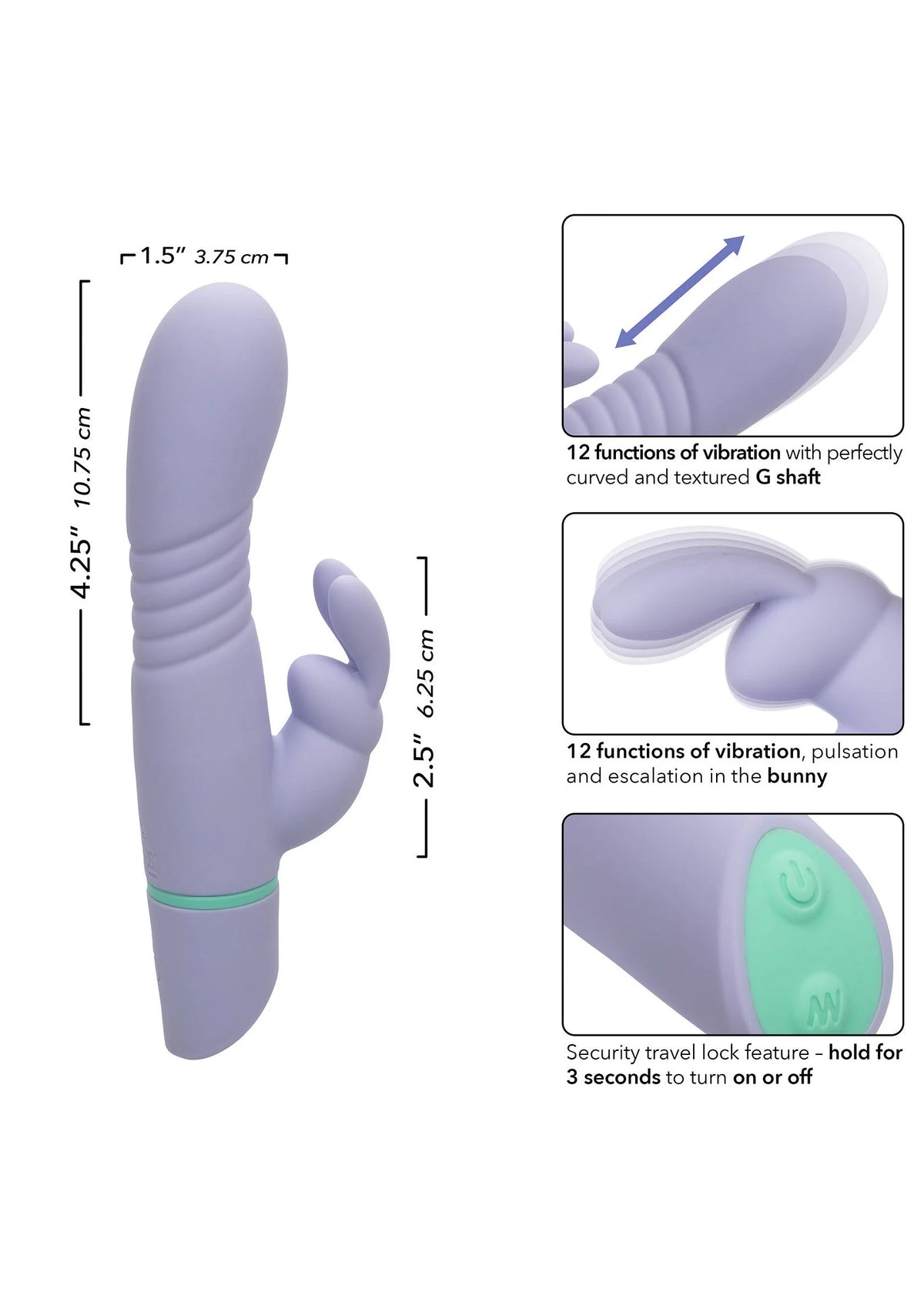 Bestel: Love Bunny Thrusting Bunny by CalExotics - bij Happytoys.nl, happytoys.be, Happytoys.ae: erotische sex webshop | liever Happy dan Easy ⭐⭐⭐⭐⭐