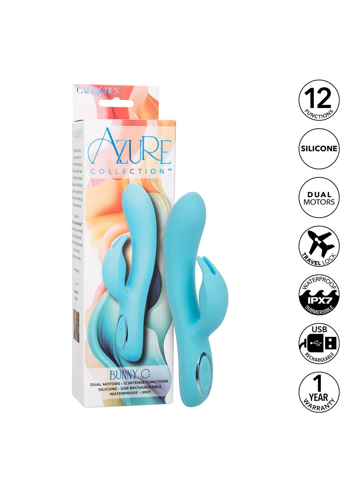 Bestel: Azure Bunny G by CalExotics - bij Happytoys.nl, happytoys.be, Happytoys.ae: erotische sex webshop | liever Happy dan Easy ⭐⭐⭐⭐⭐
