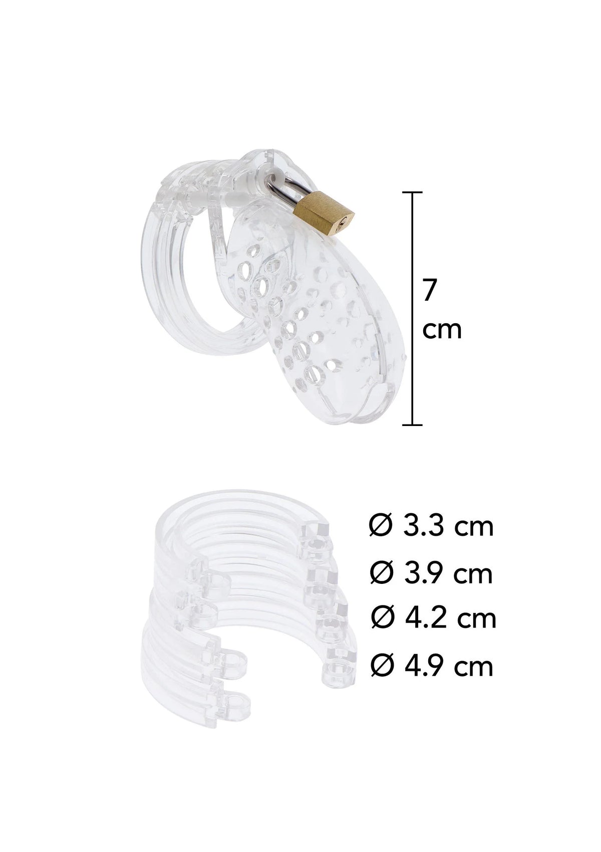 Bestel: Chastity Cock Cage Acrylic - bij Happytoys.nl, happytoys.be, Happytoys.ae: erotische sex webshop | liever Happy dan Easy ⭐⭐⭐⭐⭐