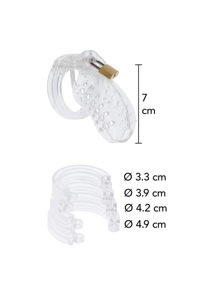 Bestel: Chastity Cock Cage Acrylic - bij Happytoys.nl, happytoys.be, Happytoys.ae: erotische sex webshop | liever Happy dan Easy ⭐⭐⭐⭐⭐