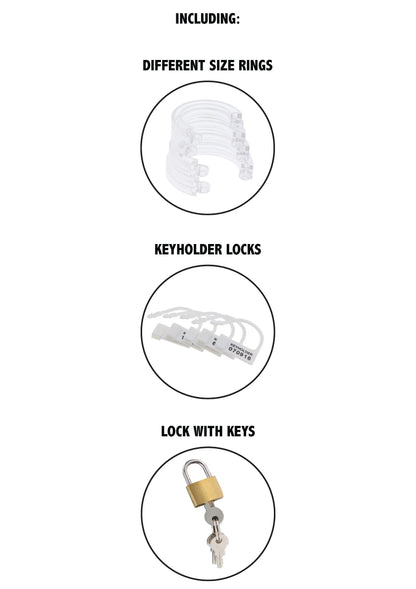 Bestel: Chastity Cock Cage Acrylic - bij Happytoys.nl, happytoys.be, Happytoys.ae: erotische sex webshop | liever Happy dan Easy ⭐⭐⭐⭐⭐