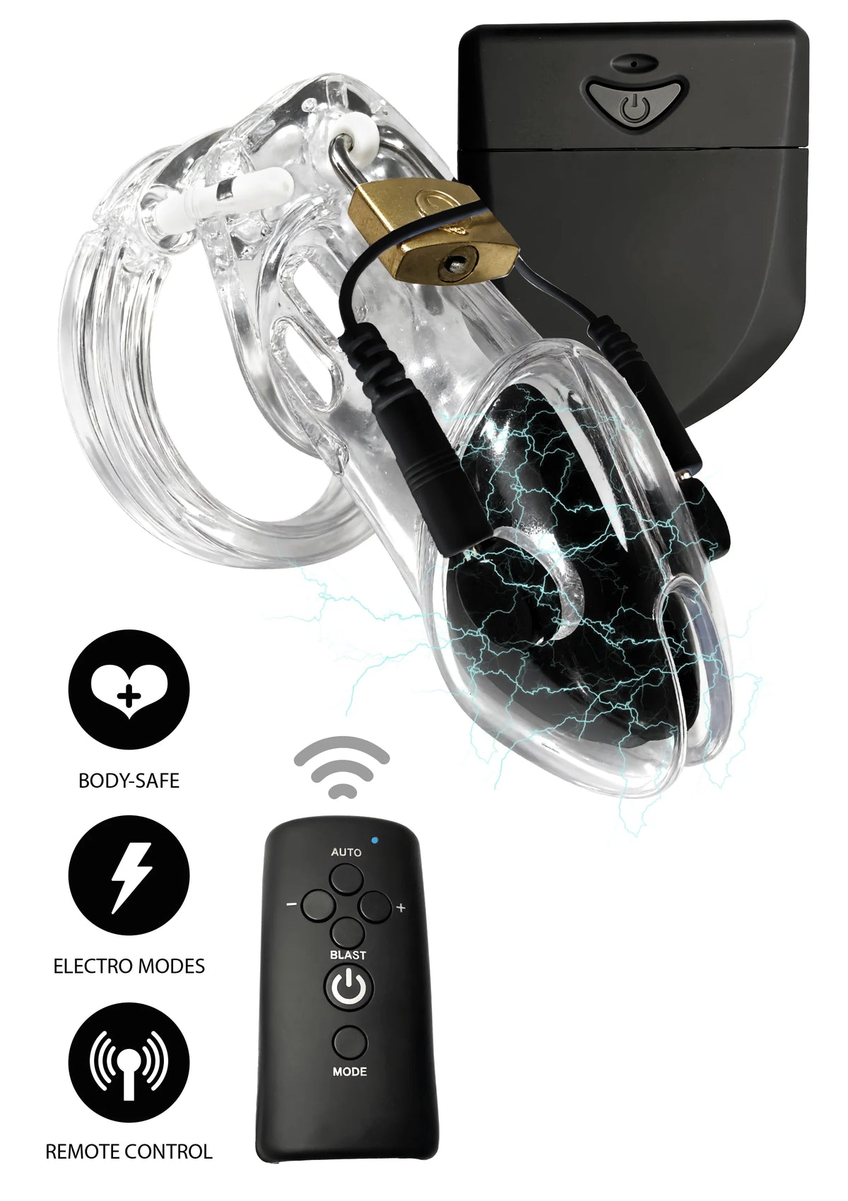 Bestel: Electro Cock Cage by Hidden Desire - bij Happytoys: de erotische sex webshop | liever Happy dan Easy ⭐⭐⭐⭐⭐